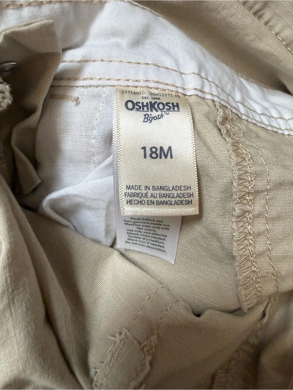 OshKosh Bgosh light cream